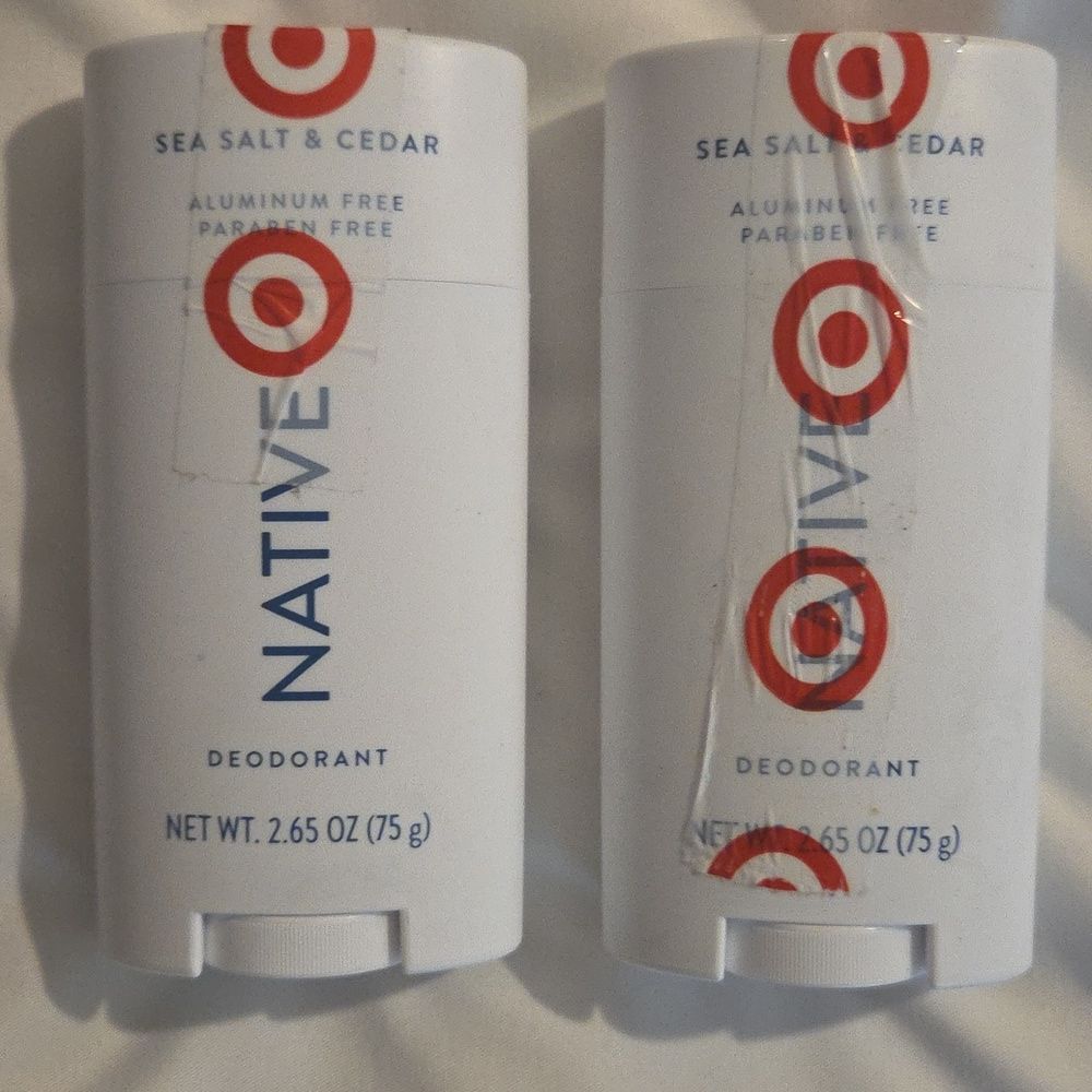 Native deodorant bundle Lot Of 2 Sea Salt & Cedar 2.65oz New Sealed
